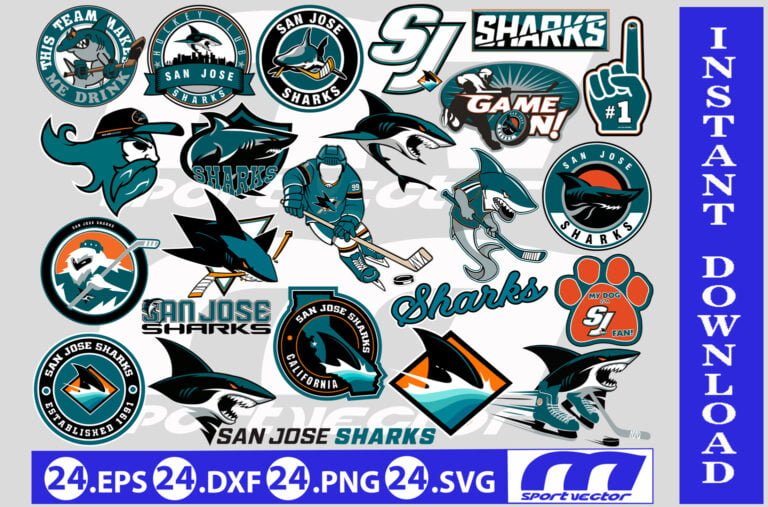 NHL San Jose Sharks, San Jose Sharks SVG Vector, San Jose Sharks ...