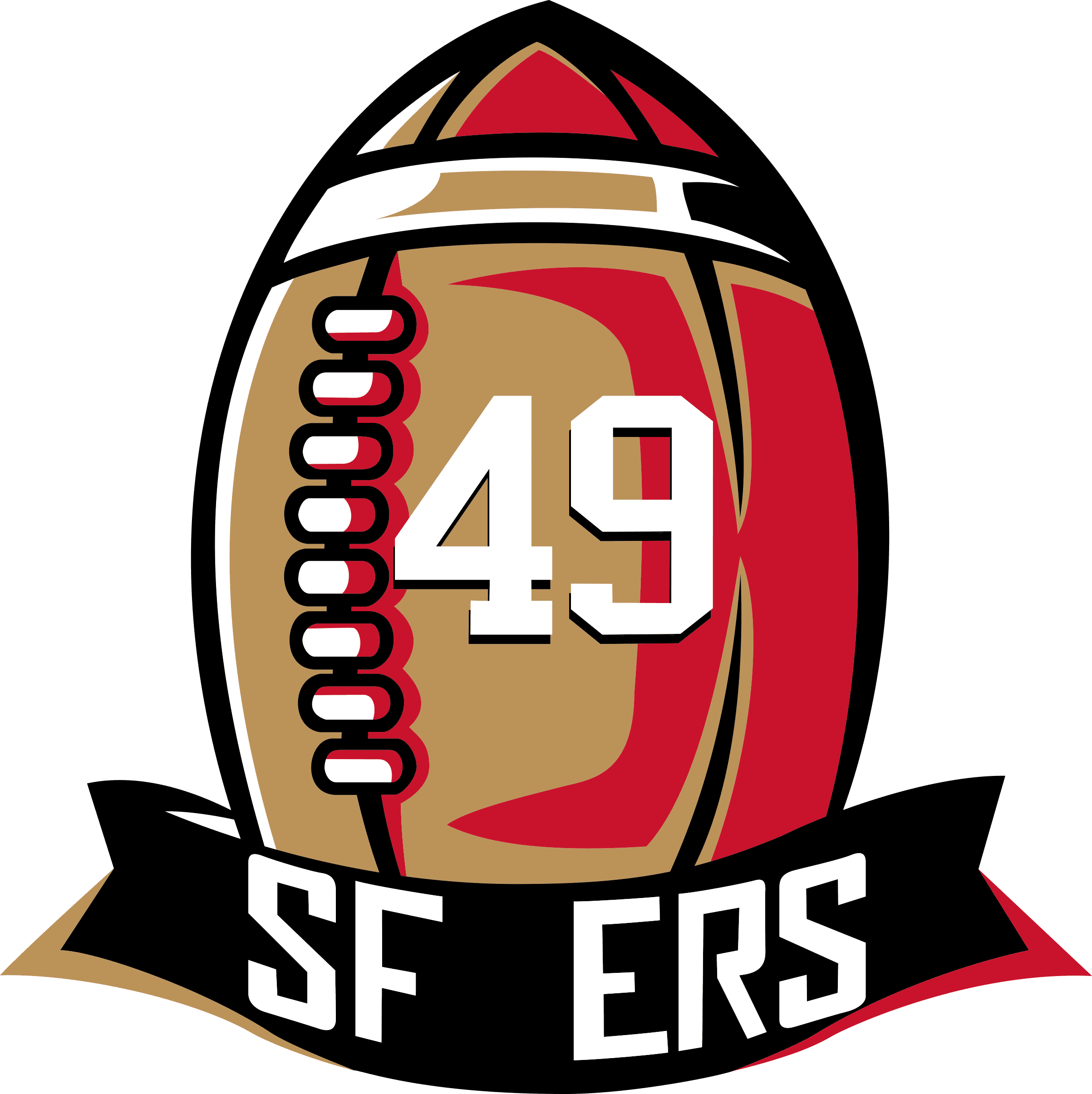 49ers Heart Draw Vector SVG, an Francisco 49ers SVG, NFL