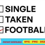 single taken football svg