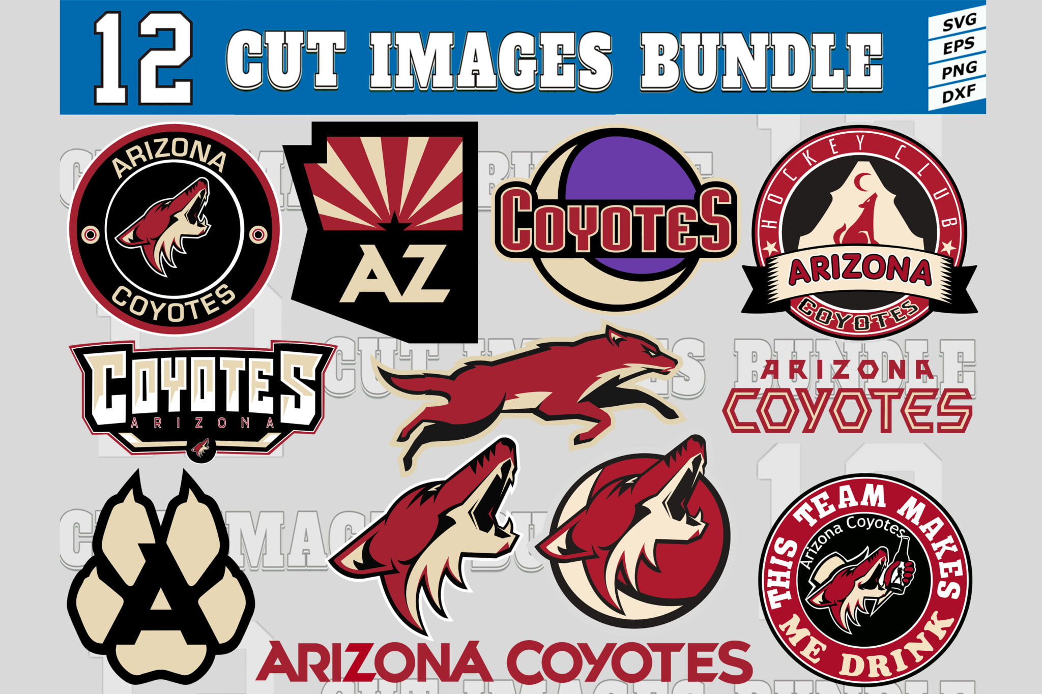 12 Styles NHL Arizona Coyotes Svg, Arizona Coyotes Svg, Arizona Coyotes ...