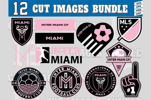 12 Styles MLS Inter Miami CF Svg, Inter Miami CF Svg, Inter Miami CF ...