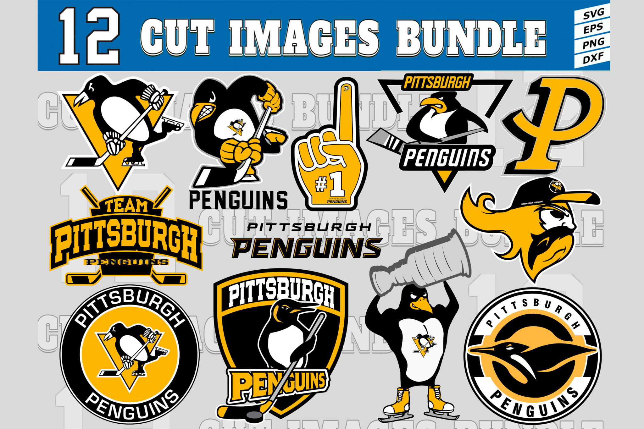 12 Styles NHL Pittsburgh Penguins Svg, Pittsburgh Penguins Svg