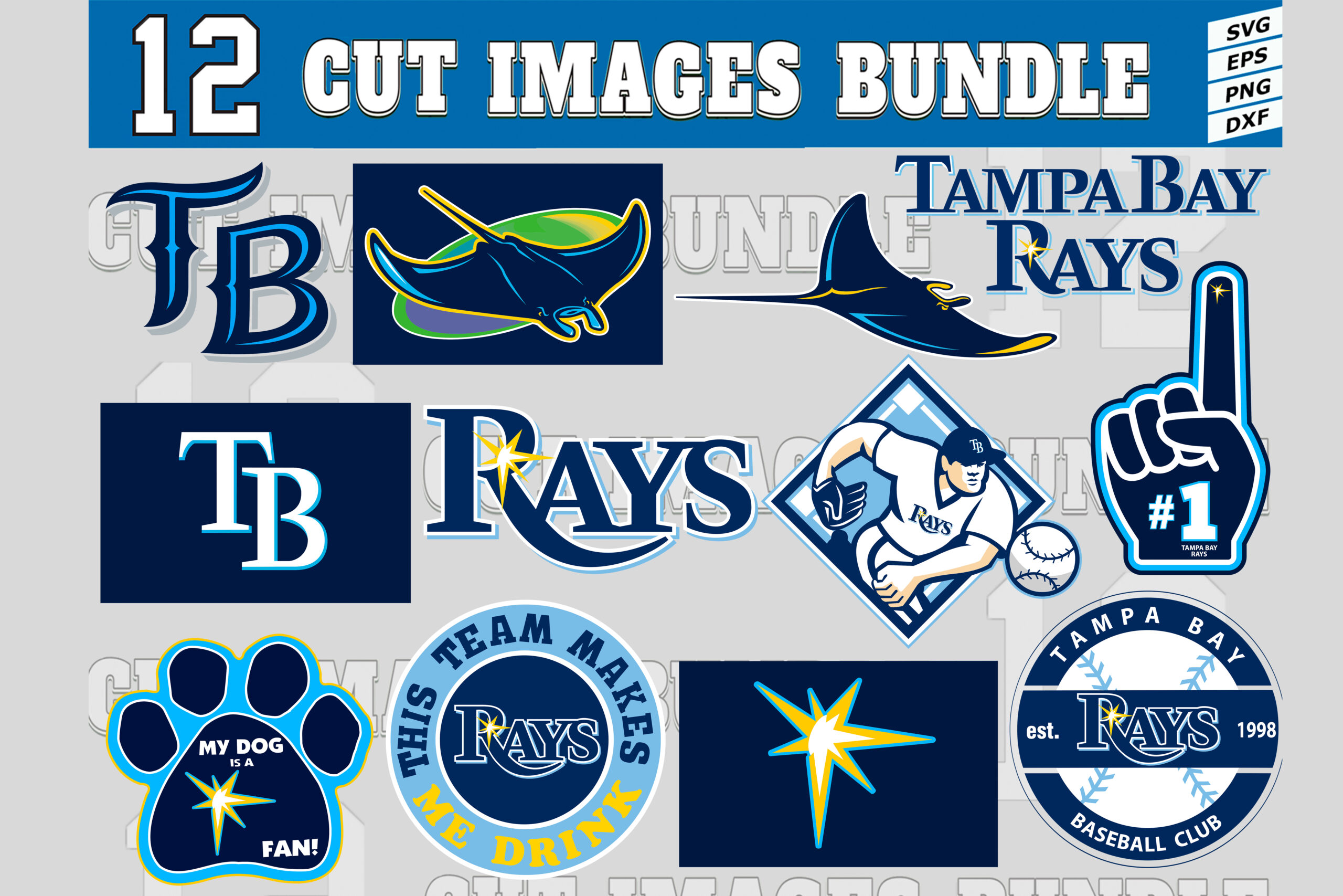 MLB Tampa Bay Rays SVG, SVG Files For Silhouette, Tampa Bay Rays