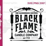 Black Flame Candle Company SVG, Hocus Pocus, Halloween SVG, PNG, DXF, EPS