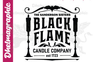 Black Flame Candle Company SVG, Hocus Pocus, Halloween SVG, PNG, DXF, EPS