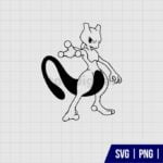 Mewtwo Outline SVG