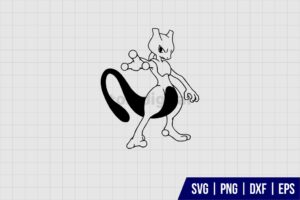 Mewtwo Outline SVG