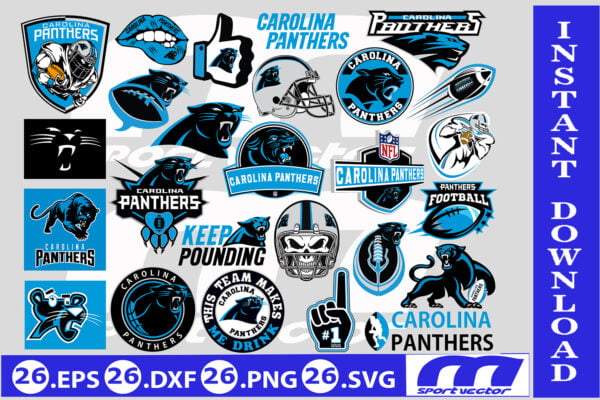 NFL Logo Carolina Panthers, Carolina Panthers SVG, Vector Carolina ...