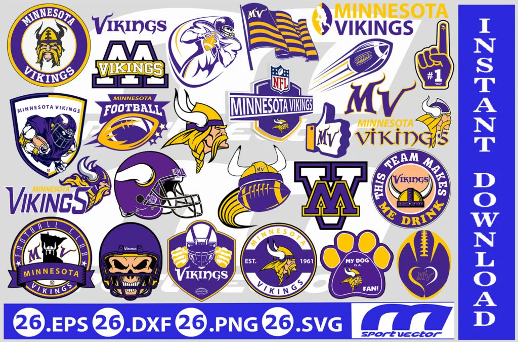 banner Gravectory Minnesota Vikings NFL Logo Minnesota Vikings, Minnesota Vikings SVG, Vector Minnesota VikingsClipart Minnesota Vikings American Football Kit Minnesota Vikings, SVG, DXF, PNG, American Football Logo Vector Minnesota Vikings EPS download NFL-files for silhouette, Minnesota Vikings files for clipping.