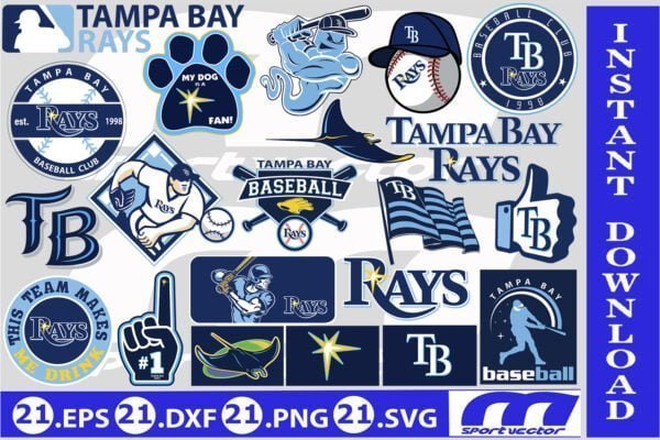 MLB Logo Tampa Bay Rays, Tampa Bay Rays SVG, Vector Tampa Bay Rays ...