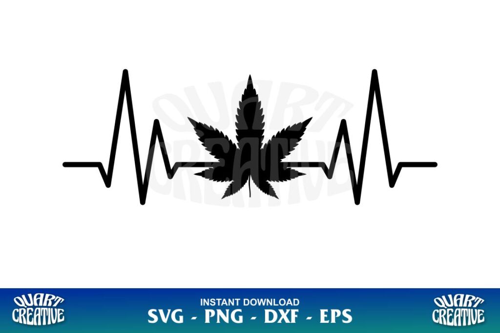 cannabis heartbeat svg Cannabis Heartbeat SVG