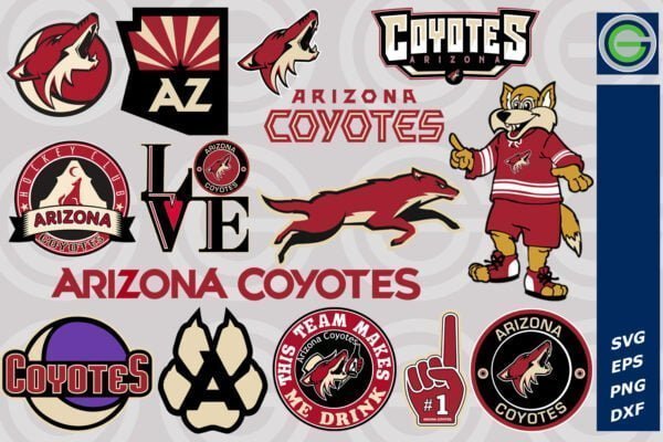 NHL Arizona Coyotes SVG, SVG Files For Silhouette, Arizona Coyotes ...