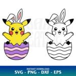 pikachu easter bunny svg