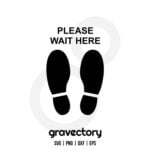 please wait here svg free