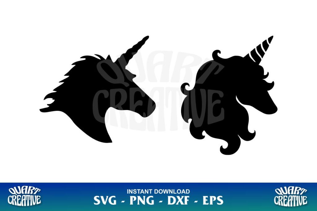 unicorn head silhouette svg Unicorn Head Silhouette SVG