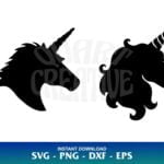 Unicorn Head Silhouette SVG