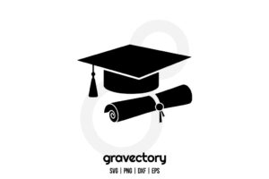 Graduation Cap And Diploma SVG Free