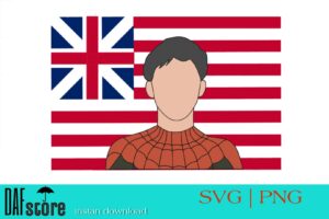 American Flag Spiderman SVG