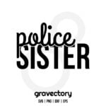 Police Sister SVG Free