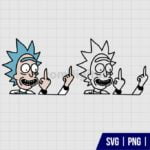 Rick Flipping Off SVG