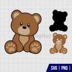 Teddy Bear Layered SVG