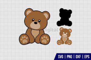 Teddy Bear Layered SVG
