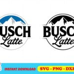 busch latte beer svg