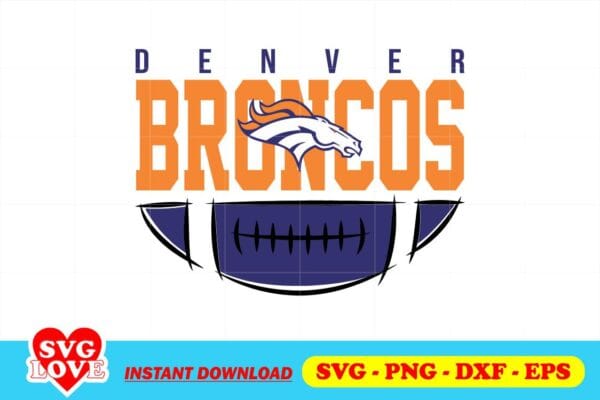 Denver Broncos Football Team SVG - Gravectory