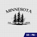 Minnesota Lake And Pine SVG