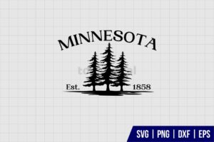 Minnesota Lake And Pine SVG