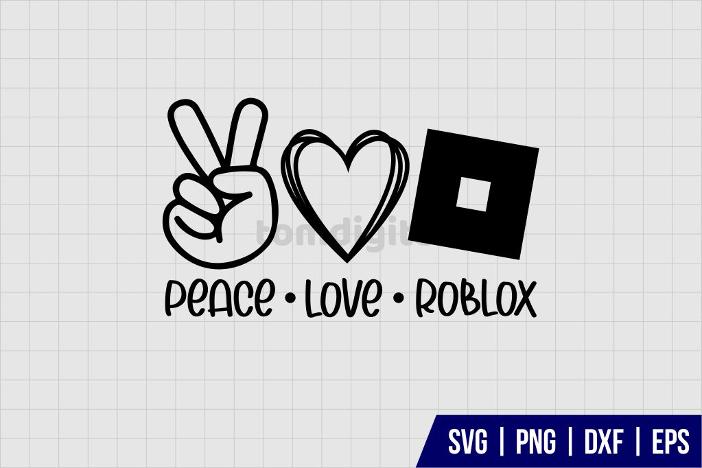 Peace Love Roblox SVG