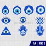 Blue Evil Eye SVG