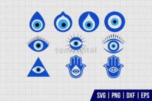 Blue Evil Eye SVG