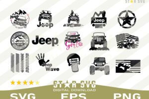 Jeep Bundle Vector ' Jeep American Legend 4x4, jeep Cut File SVG EPS PNG