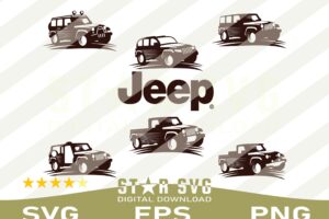 Jeep Car track SVG Cut File