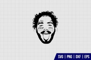 Post Malone Face SVG