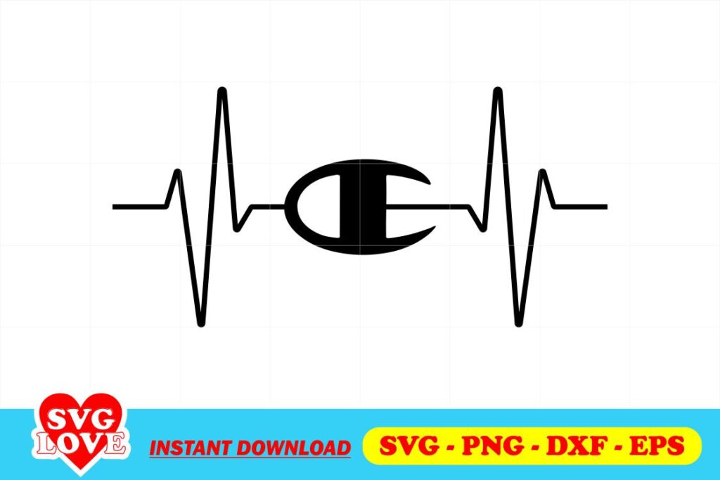 champion logo heartbeat svg