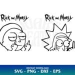 rick and morty middle finger svg