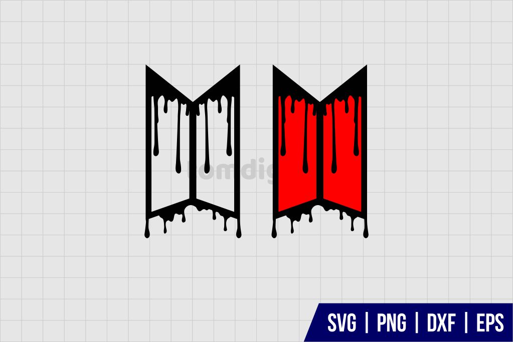 BTS Logo Drip SVG