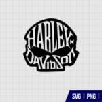 Harley Davidson Skull SVG