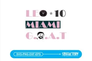 LEO MIAMI GOAT SVG