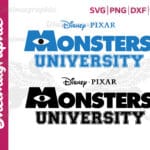 Monster University, Disney, Pixar SVG