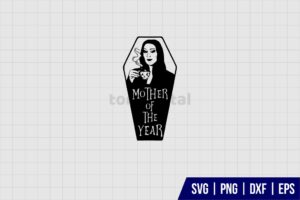 Morticia Addams Mother Of The Year SVG
