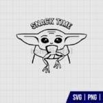 Snack Time Baby Yoda SVG