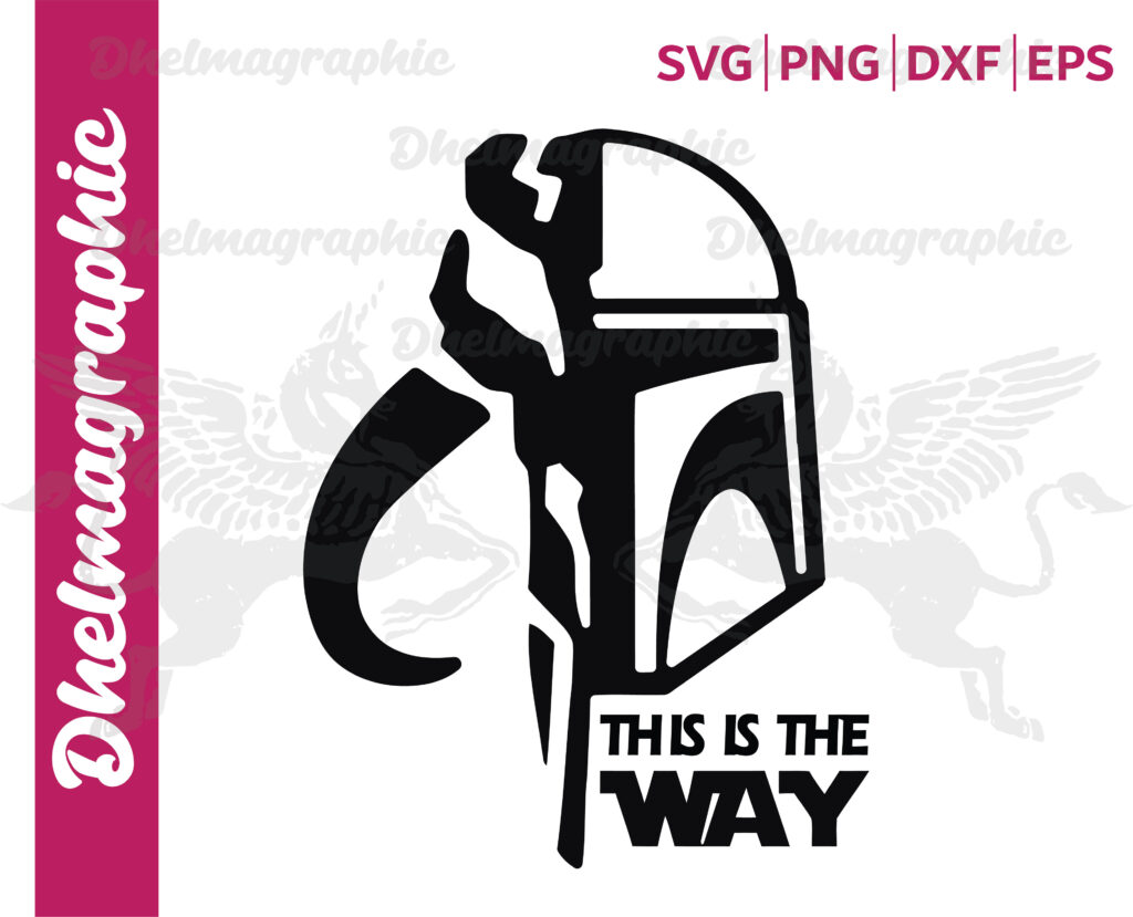 The Mandalorian Helmet Symbol Star Wars this is the way SVG