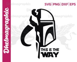 The Mandalorian Helmet Symbol Star Wars This Is The Way SVG - Gravectory