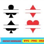 card suits monogram svg