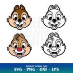 Chipmunk Head SVG Chip And Dale SVG