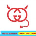 gucci devil logo svg