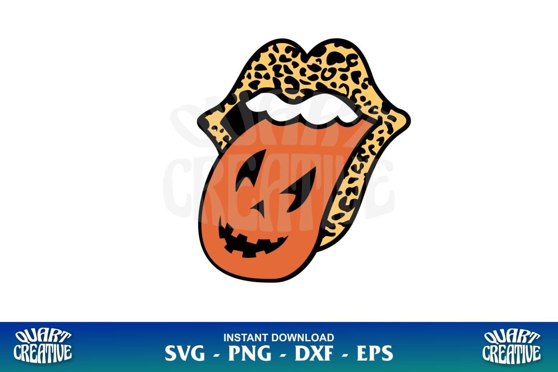 Pumpkin Tongue Rolling Stones SVG Gravectory